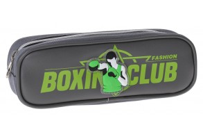 Несесер с един цип BOXING CLUB -син, зелен, сив