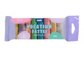 Пластилин KREATINO - 8  цвята, пастел, 160 ГР