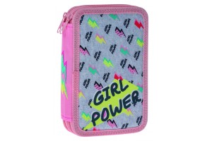 Пълен несесер с 2 ципа GIRL POWER