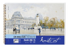 Скицник 50 Х 35 см, 200 Ггр 15 Л., ЗА СМЕСЕНА ТЕХНИКА
