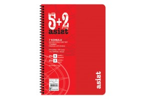 Тетрадка А4 175 Л., ШР, 5+2 ТЕМИ, СПИРАЛА, PVC, ASIST