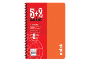 Тетрадка А4 175 Л., ШР, 5+2 ТЕМИ, СПИРАЛА, PVC, ASIST