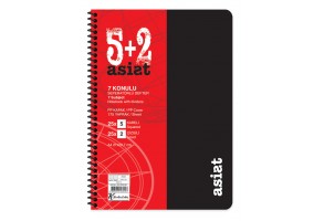 Тетрадка А4 175 Л., ШР, 5+2 ТЕМИ, СПИРАЛА, PVC, ASIST