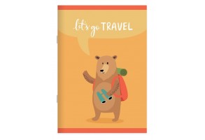 Тетрадка А4 80 Л., МКВ, КАРТОНЕНА КОРИЦА, TRAVELLERS