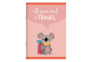 Тетрадка А4 80 Л., МКВ, КАРТОНЕНА КОРИЦА, TRAVELLERS