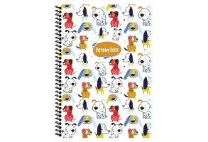 Тетрадка А4 80 Л. ШР КАРТОНЕНА КОРИЦА, СПИРАЛА, ANIMAL FRIENDS