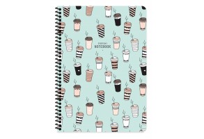 Тетрадка А4 80 Л., ШР, КАРТОНЕНИ КОРИЦИ, COFFEE