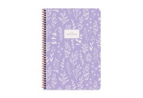 Тетрадка А5 80 Л., ШР, СПИРАЛА, КАРТ. КОРИЦА,  PASTEL FLORA
