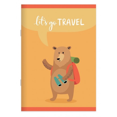 Тетрадка А4 80 Л., МКВ, КАРТОНЕНА КОРИЦА, TRAVELLERS