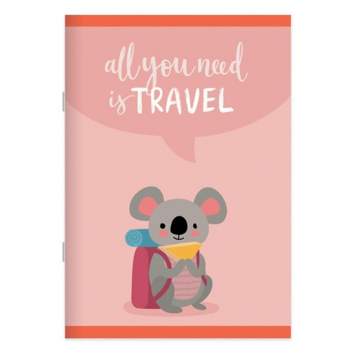 Тетрадка А4 80 Л., МКВ, КАРТОНЕНА КОРИЦА, TRAVELLERS