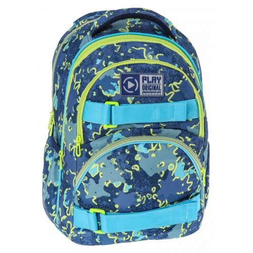Ученическа раница DEXTER MINI ERGO MILITARY NEON
